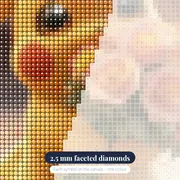 Pokémon Diamond Painting Pikachu Tender Bouquet – diamond close-up