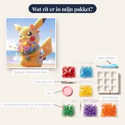 Diamond Painting Pokémon Pikachu Zeebries – inhoud van het pakket