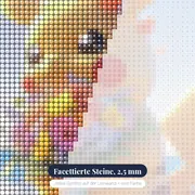 Diamond Painting Pokémon Pikachu Meeresbrise – Nahaufnahme der Steine