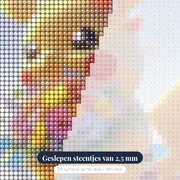 Diamond Painting Pokémon Pikachu Zeebries – close-up van de steentjes