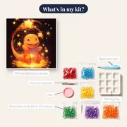 Pokémon Diamond Painting Charmander Starlight Sparkle – kit contents