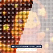 Diamond Painting Pokémon Charmander Bagliore di Stelle – primo piano dei diamanti