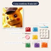 Diamond Painting Pokémon Detective Pikachu L'Indagine Sfocata – contenuto del kit
