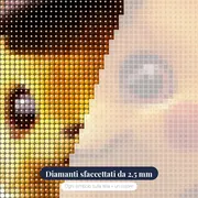 Diamond Painting Pokémon Detective Pikachu L'Indagine Sfocata – primo piano dei diamanti