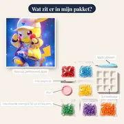 Diamond Painting Pokémon Pikachu Galactische Dans – inhoud van het pakket