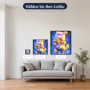 Diamond Painting Pokémon Pikachu Galaktischer Tanz – verfügbare Größen