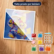 Diamond Painting Pokémon Pikachu Danza Galattica – kit pronto per iniziare