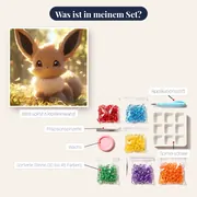 Diamond Painting Pokémon Evoli Waldzauber – Inhalt des Sets