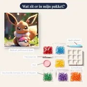 Diamond Painting Pokémon Eevee, Bewaker van de Pokébal – inhoud van het pakket