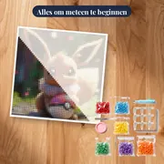 Diamond Painting Pokémon Eevee, Bewaker van de Pokébal – pakket klaar om te beginnen