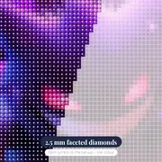 Pokémon Diamond Painting Gengar Mischievous Laugh – diamond close-up