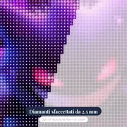 Diamond Painting Pokémon Gengar Sorriso Birichino – primo piano dei diamanti
