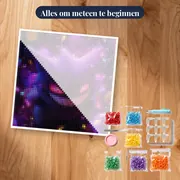 Diamond Painting Pokémon Gengar Ondeugende Lach – pakket klaar om te beginnen