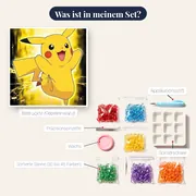 Diamond Painting Pokémon Pikachu Blitzschläge – Inhalt des Sets