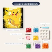 Diamond Painting Pokémon Pikachu Fulmini – contenuto del kit
