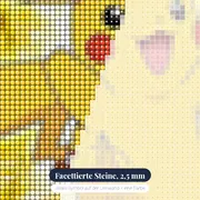 Diamond Painting Pokémon Pikachu Blitzschläge – Nahaufnahme der Steine