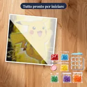Diamond Painting Pokémon Pikachu Fulmini – kit pronto per iniziare