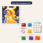 Diamond Painting Pokémon Pikachu Regenlauf – Inhalt des Sets