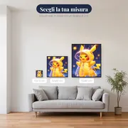 Diamond Painting Pokémon Pikachu Corsa sotto la Pioggia – misure disponibili