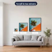 Arance in vaso su terrazza blu Diamond Painting – misure disponibili