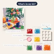 Seasonal Flower Bouquet in a Vase Diamond Painting – kit contents