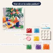 Seizoensbloemenboeket in een vaas Diamond Painting – inhoud van het pakket