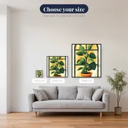 Indoor Green Plant in Front of Window Diamond Painting – available sizes