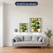 Pianta verde da interno davanti alla finestra Diamond Painting – misure disponibili
