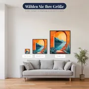 Mediterraner Bogen am Meer bei Sonnenuntergang Diamantmalerei – verfügbare Größen