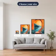 Mediterranean Arch Over the Sea at Sunset Diamond Painting – available sizes
