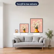 Margherite bianche in un vaso giallo Diamond Painting – misure disponibili