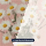 White Daisies in a Yellow Vase Diamond Painting – diamond close-up
