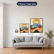 Autumn Road to Mount Fuji Diamond Painting – available sizes