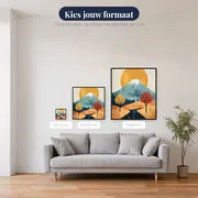 Herfstroute naar de Fuji-berg Diamantschilderij – beschikbare formaten