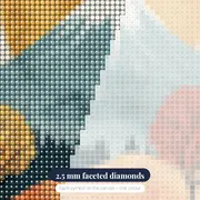 Autumn Road to Mount Fuji Diamond Painting – diamond close-up