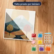 Strada per il Monte Fuji in autunno Diamond Painting – kit pronto per iniziare