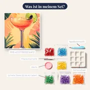 Tropischer Fruchtcocktail mit Limette Diamond Painting – Inhalt des Sets