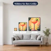 Tropischer Fruchtcocktail mit Limette Diamond Painting – verfügbare Größen