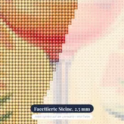 Tropischer Fruchtcocktail mit Limette Diamond Painting – Nahaufnahme der Steine
