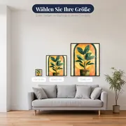 Strukturierte Zimmerpflanze im Bogen Diamond Painting – verfügbare Größen