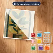 Pianta d'interno strutturata in un arco Diamond Painting – kit pronto per iniziare