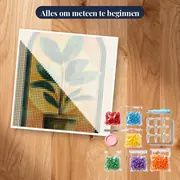 Gestructureerde kamerplant in een boog Diamond Painting – pakket klaar om te beginnen
