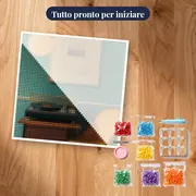 Giradischi vintage e poltrona arancione retrò Diamond Painting – kit pronto per iniziare