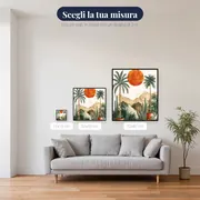Oasi di palme in vaso e montagne desertiche Diamond Painting – misure disponibili