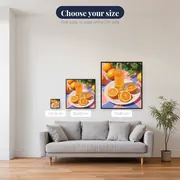 Juice Bottle and Sliced Oranges Diamond Painting – available sizes