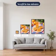 Bottiglia di succo e arance affettate Diamond Painting – misure disponibili