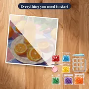 Juice Bottle and Sliced Oranges Diamond Painting – kit ready to start