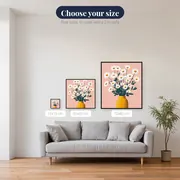 Large Bouquet of Daisies in a Yellow Vase Diamond Painting – available sizes