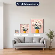 Grande mazzo di margherite in un vaso giallo Diamond Painting – misure disponibili