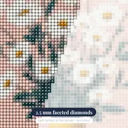 Large Bouquet of Daisies in a Yellow Vase Diamond Painting – diamond close-up
